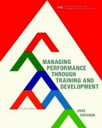 Managing performance through training and development book cover