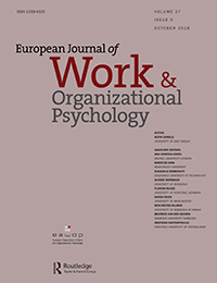 European Journal of Work and Organizational Psychology cover