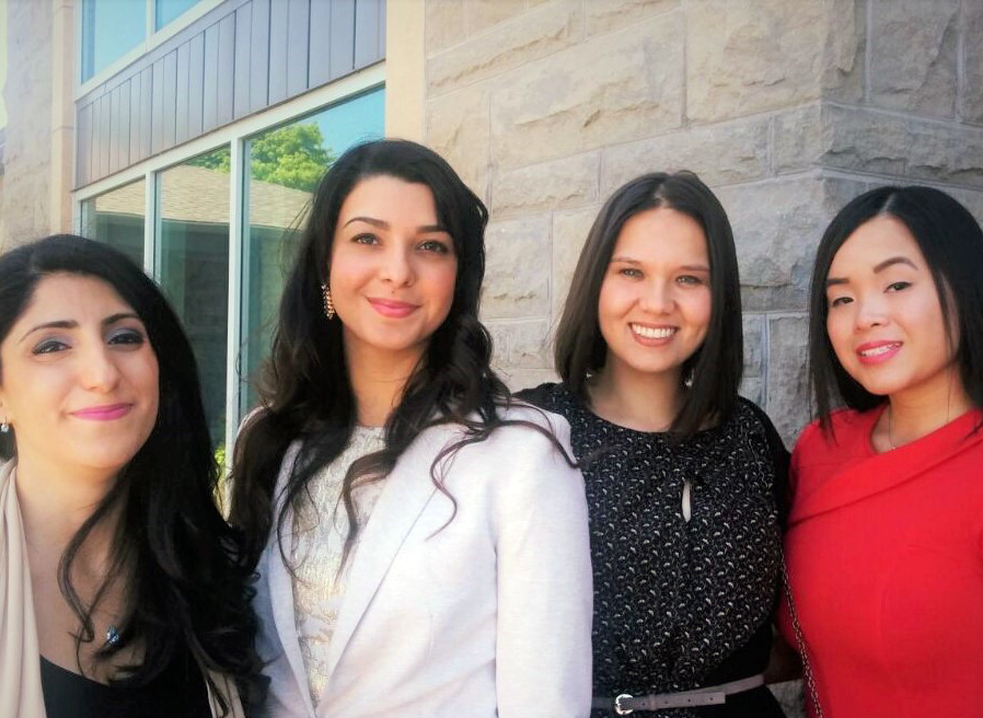 Photo of Elham Marzi, Meher Zaidi, Caitlin Gascon &amp; Huyen Pham