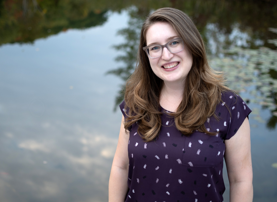 Sarah Louks in front of a body of water