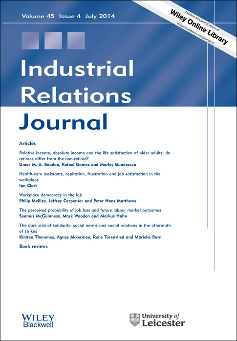 Industrial Relations Journal cover