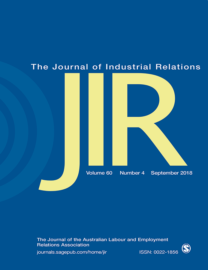 Journal of Industrial Relations cover