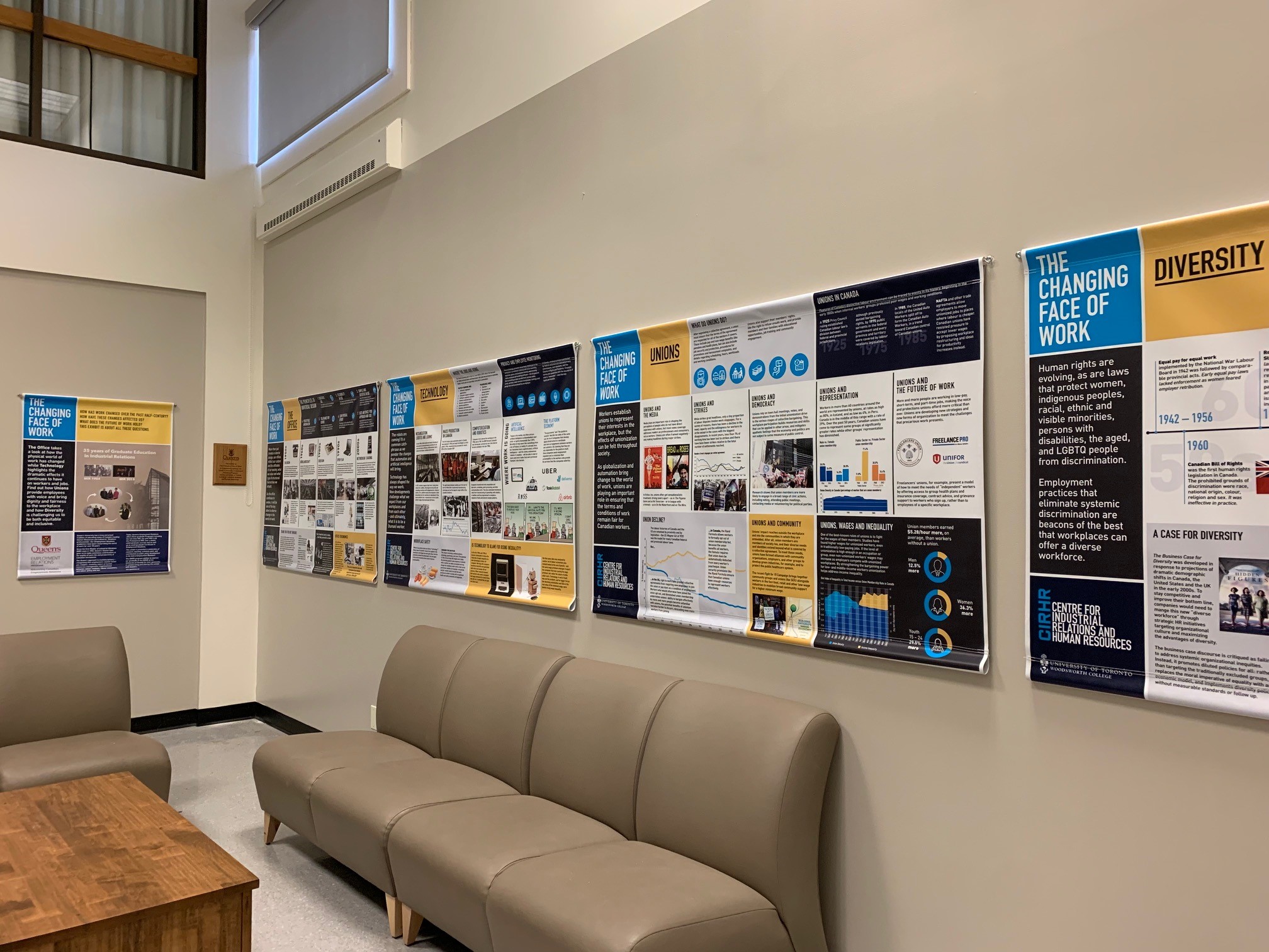 Photo of the Changing Face of Work Banners on display 