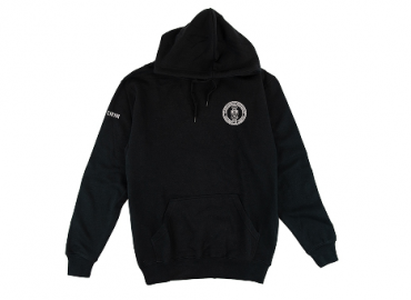 black sweatshirt with the CIRHR crest